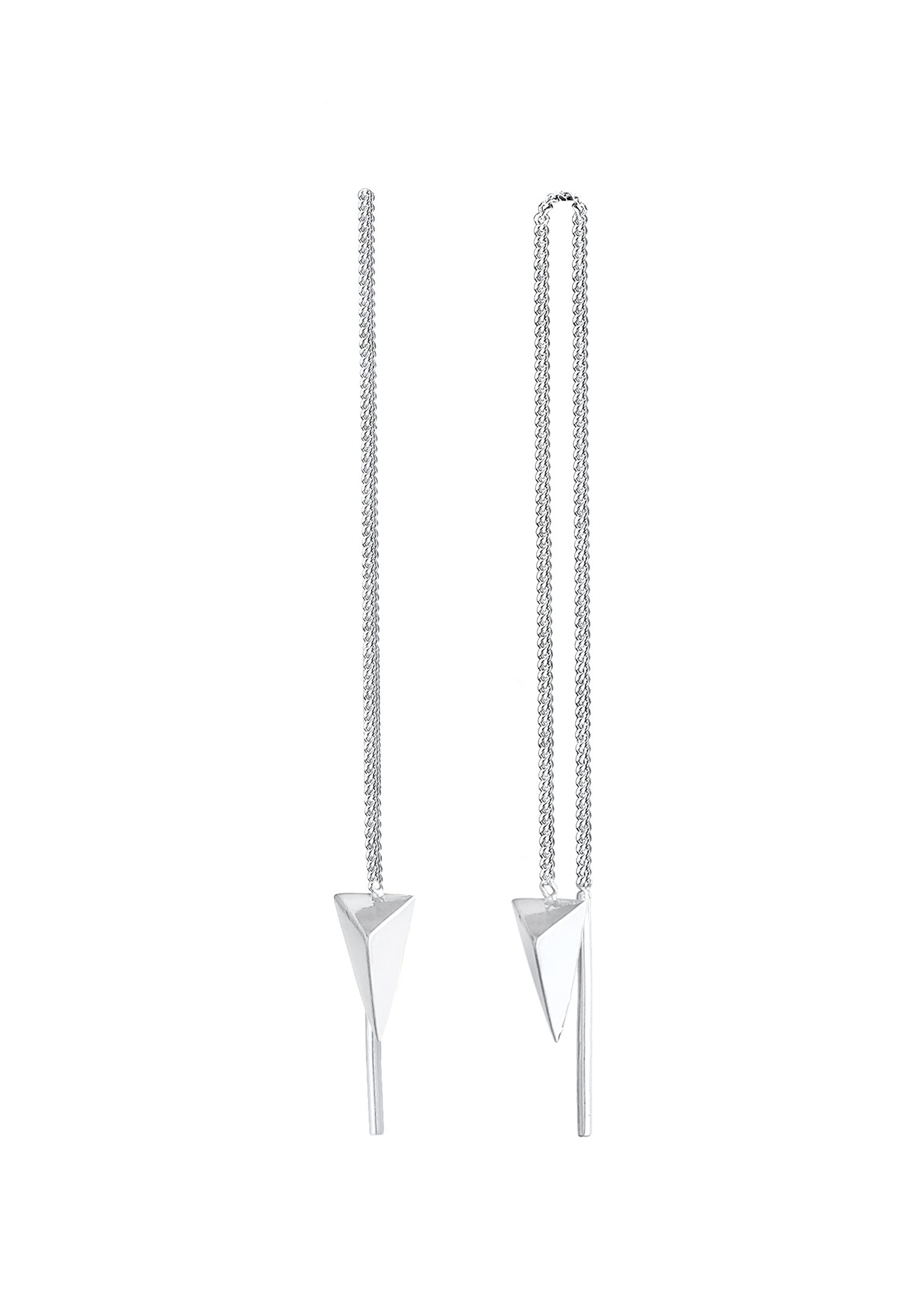 Elli Ladies Triangle Pull-Back Earrings Basic Trend Blogger in 925 Sterling Silver