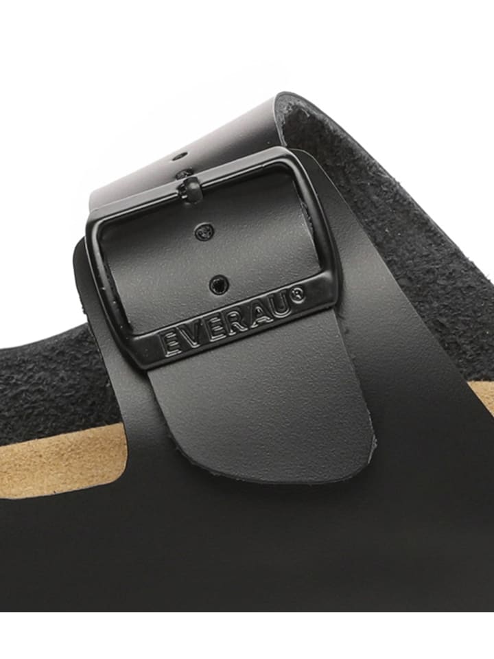 EVERAU Australia Leder Sandalen Duck in Schwarzes Leder günstig kaufen