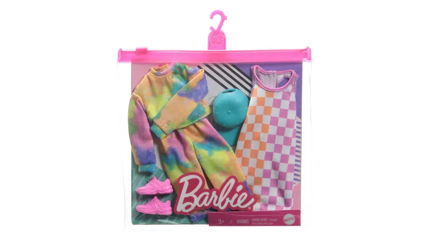 Barbie Moden 2 Outfits und 2 Accessoires für die Barbie Puppe, 1 Stück, sortiert