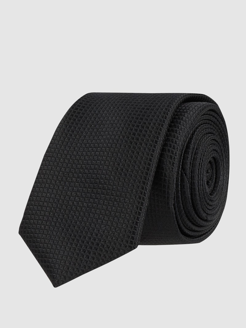 Krawatte aus Mikrofaser (4,5 cm) in schwarz