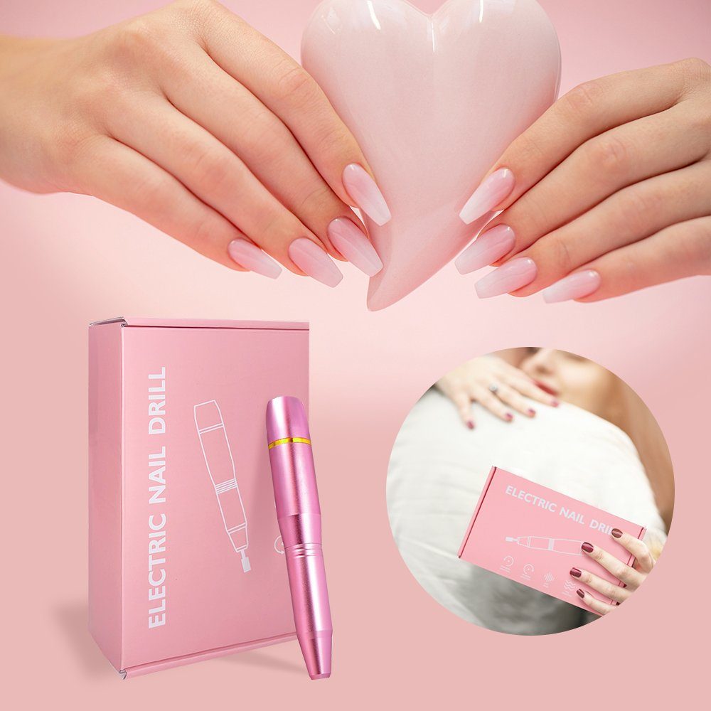 iceagle Maniküre-Pediküre-Set Nagelfräser, 11 In 1 Professionell Elektrische Nagelfräser, 11 Bohrer, Stufenlose Geschwindigkeitsregelung