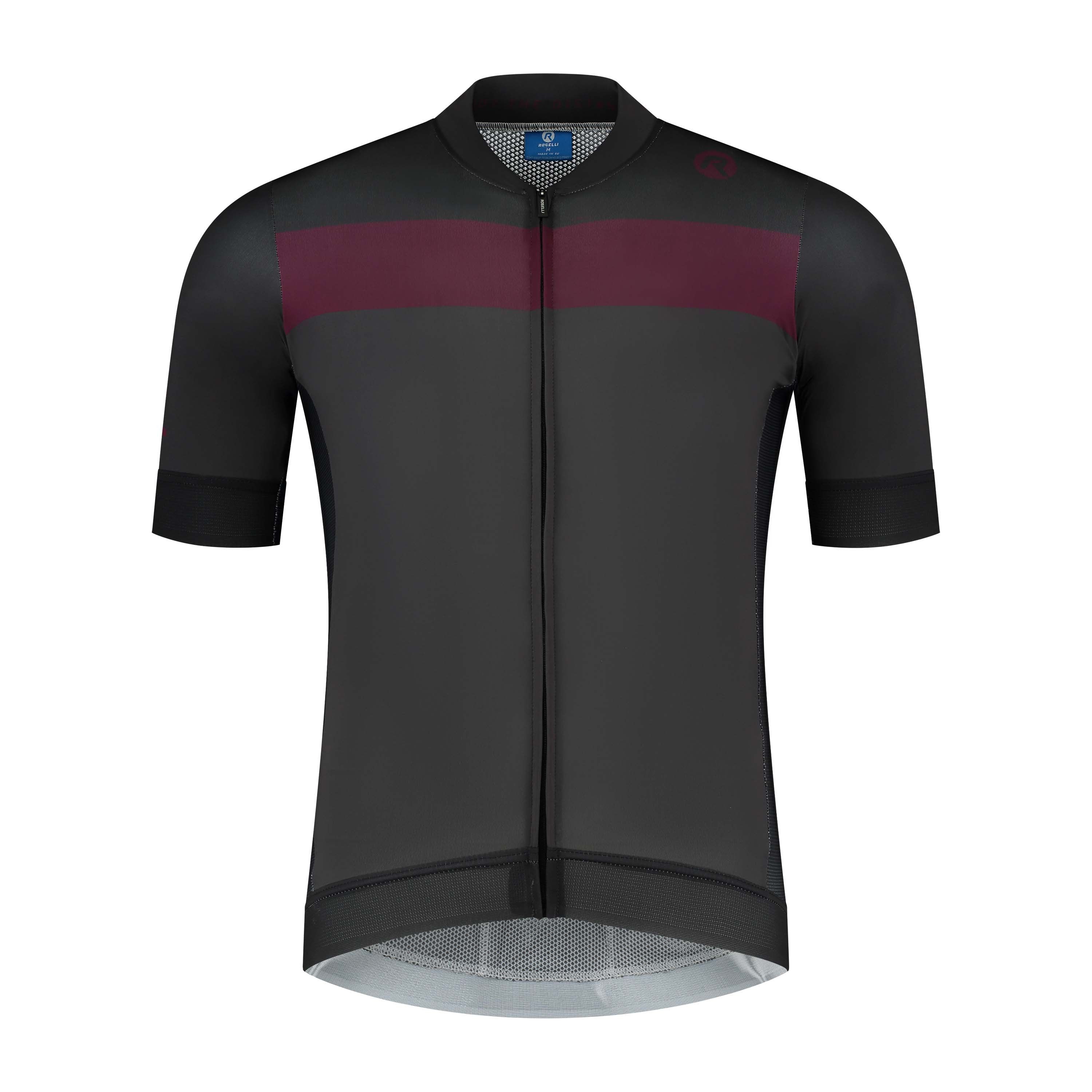 Rogelli Prime Grau/Bordeaux Herren Radtrikot Kurzarm