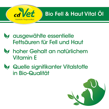 cdVet Ergänzungsfutter & Aufzucht cdVet Bio Fell & Haut Vital Öl 100 ml