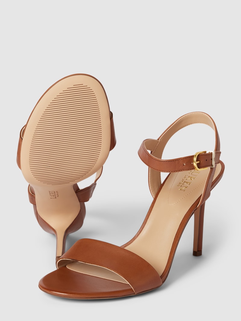 Sandaletten aus Leder Modell 'GWEN' in camel