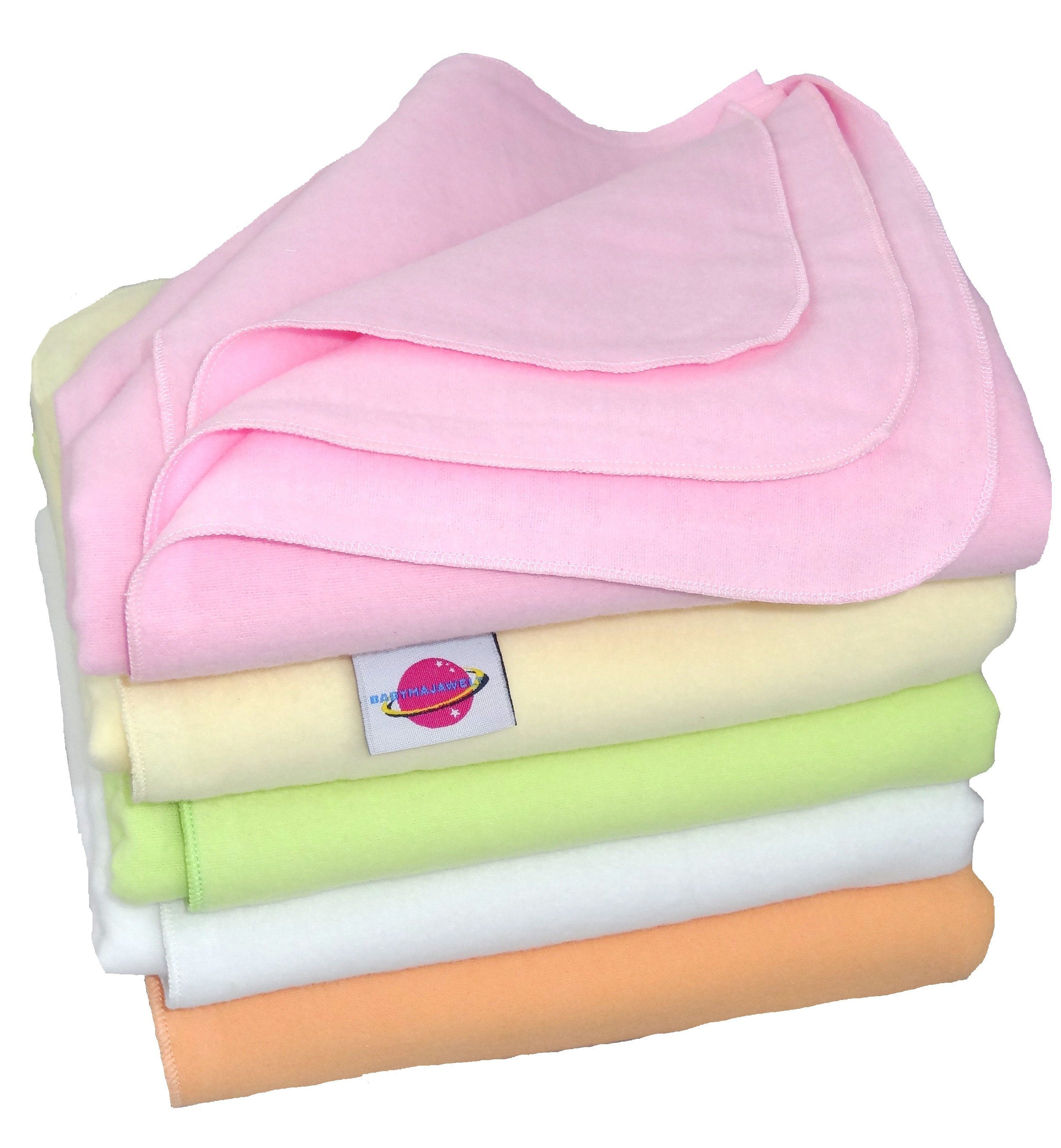 Babymajawelt Stoffwindeln Baby Molton Tücher 80x80 cm SUPER SOFT Spucktücher Pflegetücher (Set, 5-St., Saugfähige Waschbare Moltonwindeln), Wickelunterlage, Faltwindeln, Babydecke, Sichtschutz, EU made