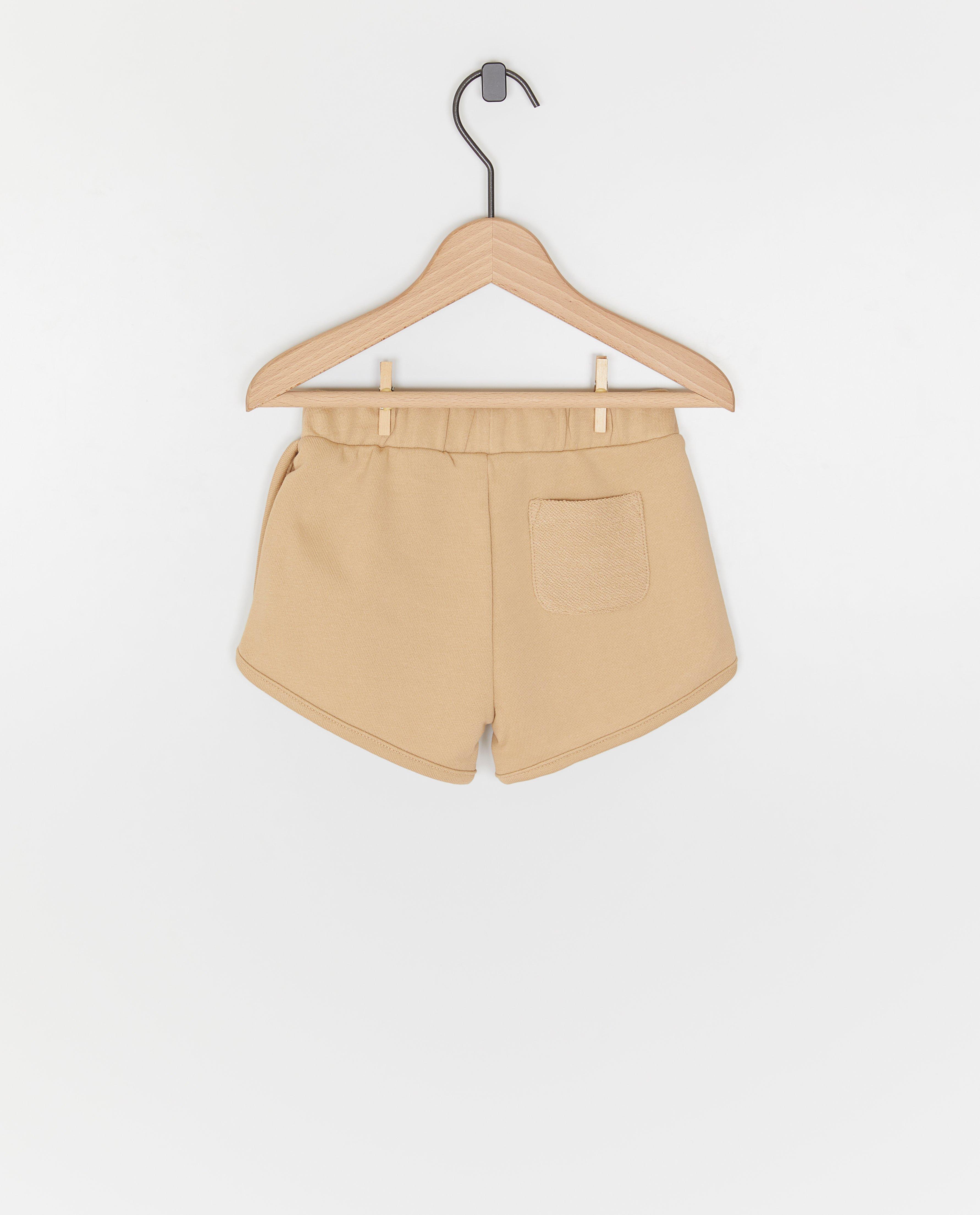 Pantaloni scurți Nanja Massy Unisex maro deschis, bej bebeluș