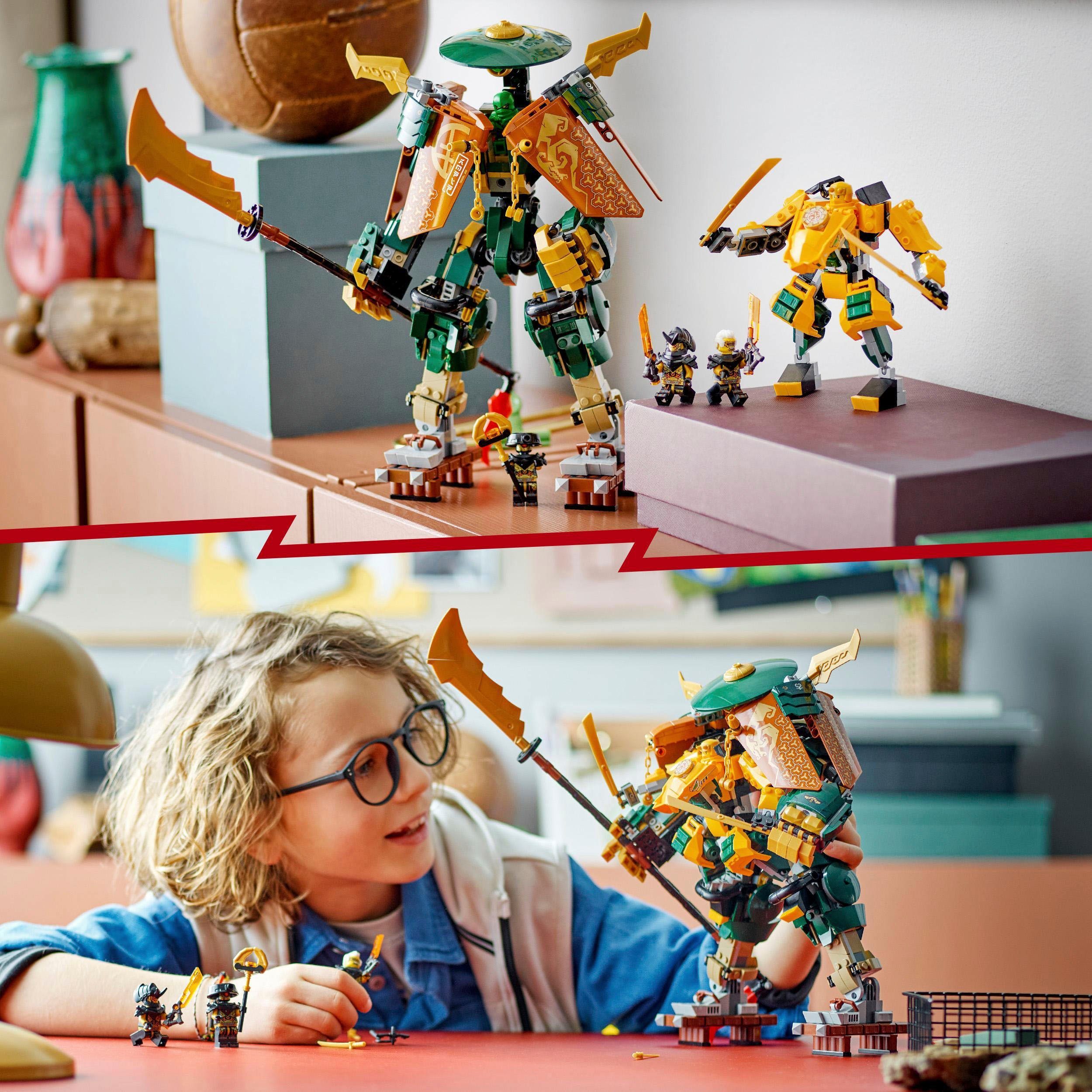 LEGO® Konstruktionsspielsteine Lloyds und Arins Training-Mechs (71794), LEGO® NINJAGO, (764 St), Made in Europe