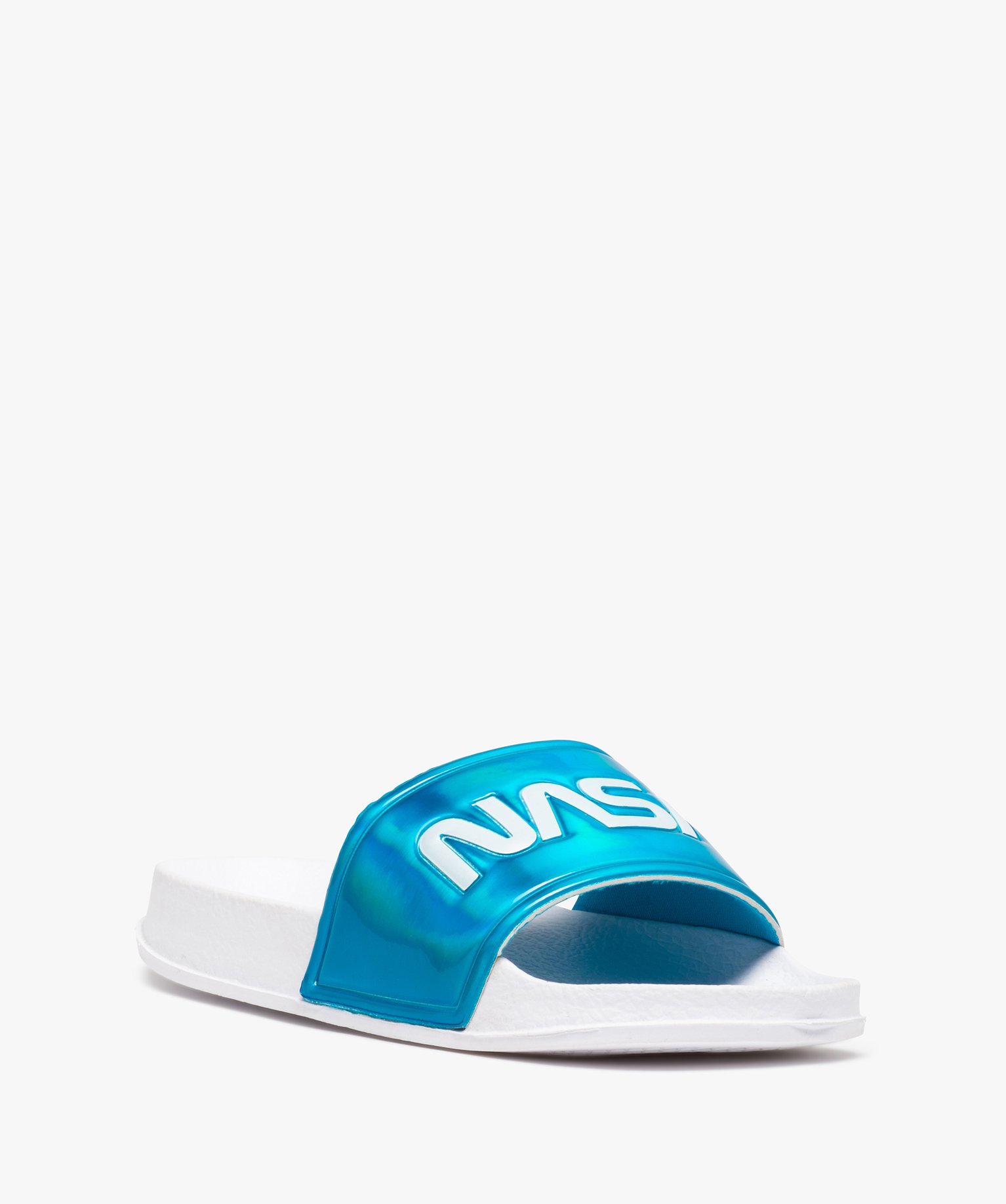 Mules de piscine fille à bandeau irisé – Nasa bleu | GEMO