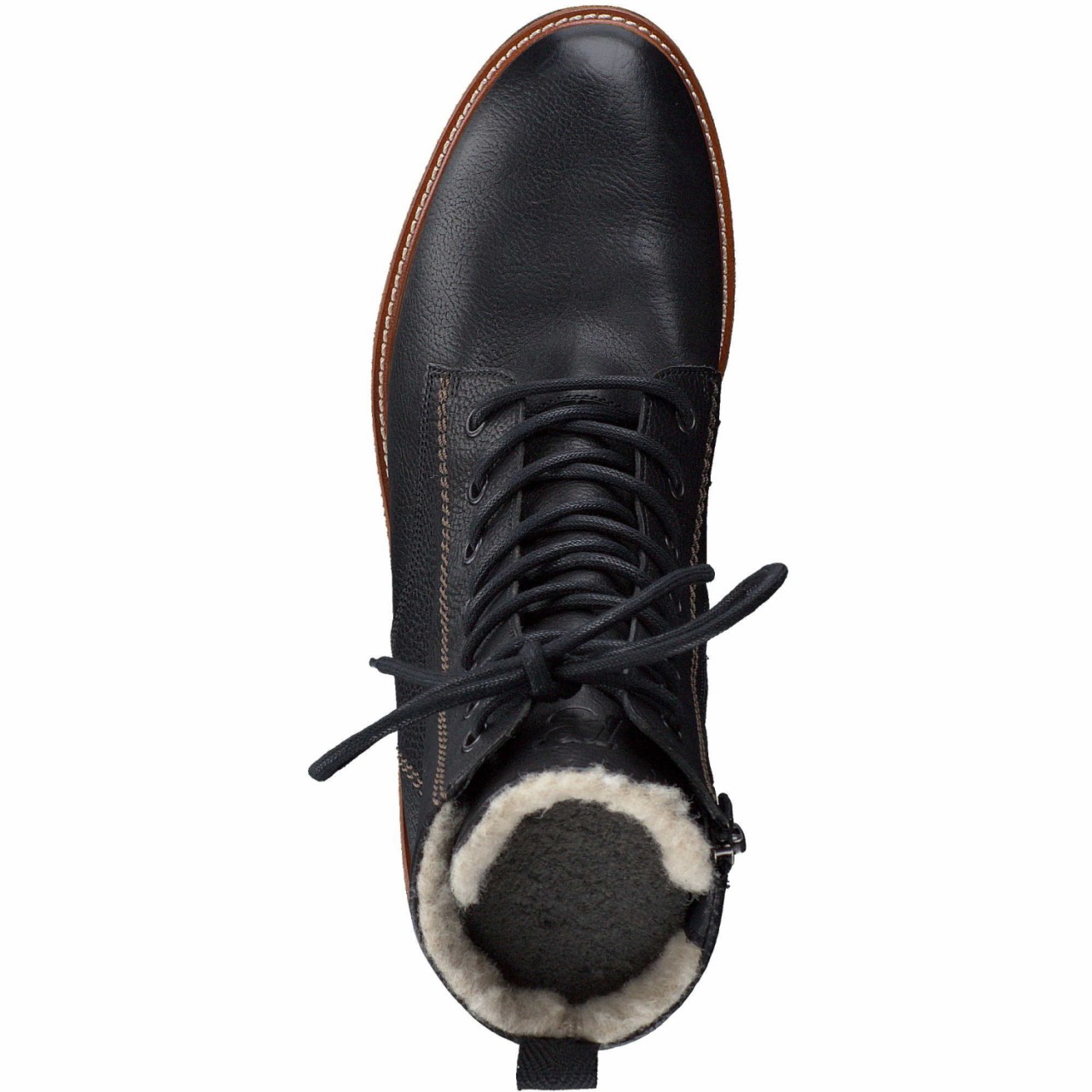 PAUL GREEN Schnür-Stiefeletten schwarz