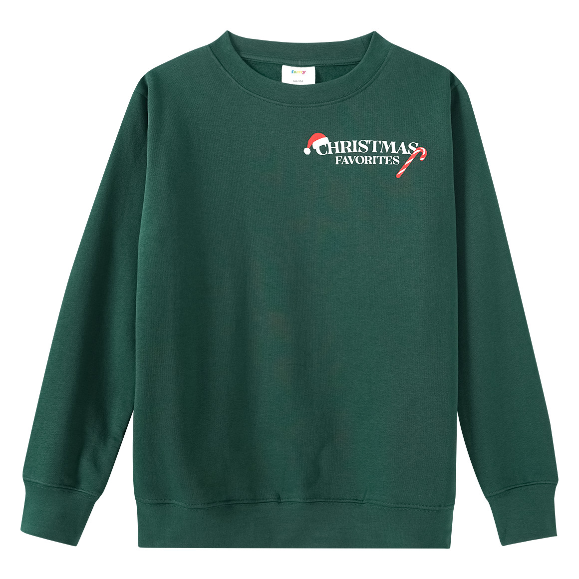 Jungen Weihnachtssweatshirt mit Rückenprint dunkelgrün