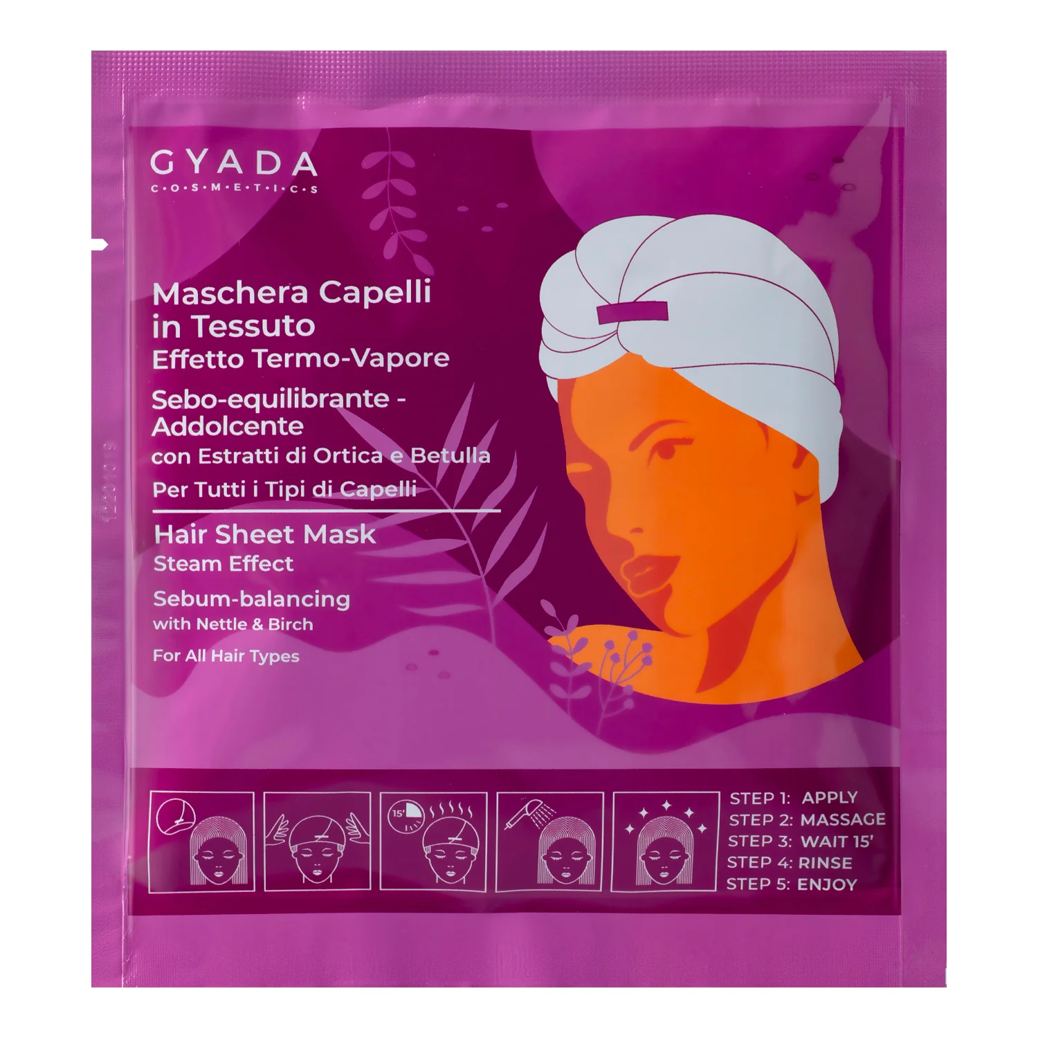 Mascarillas capilares en láminas - Mascarilla equilibrante y suavizante para el cabello