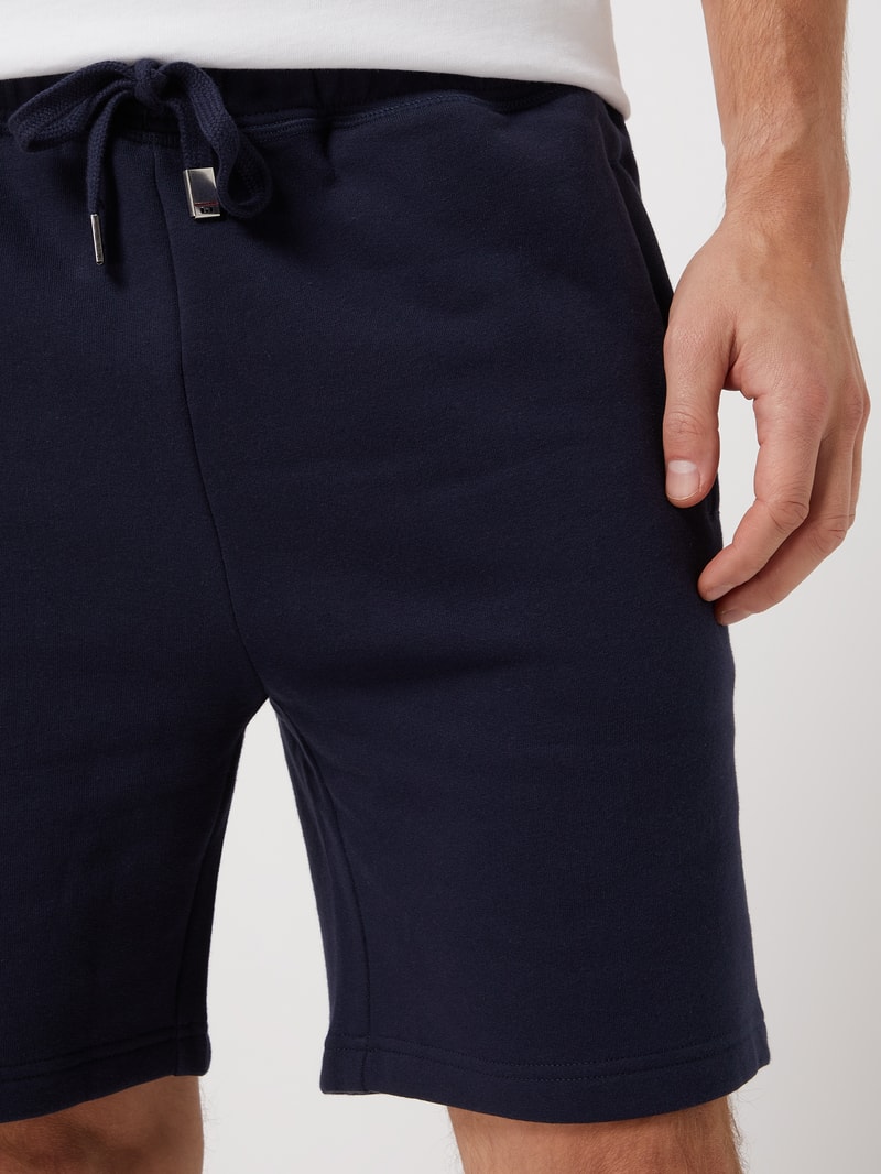 Sweatshorts mit elastischem Bund in dunkelblau