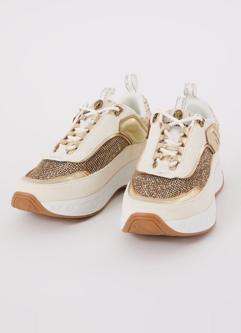 Kurt Geiger Kensington sneaker en daim avec strass