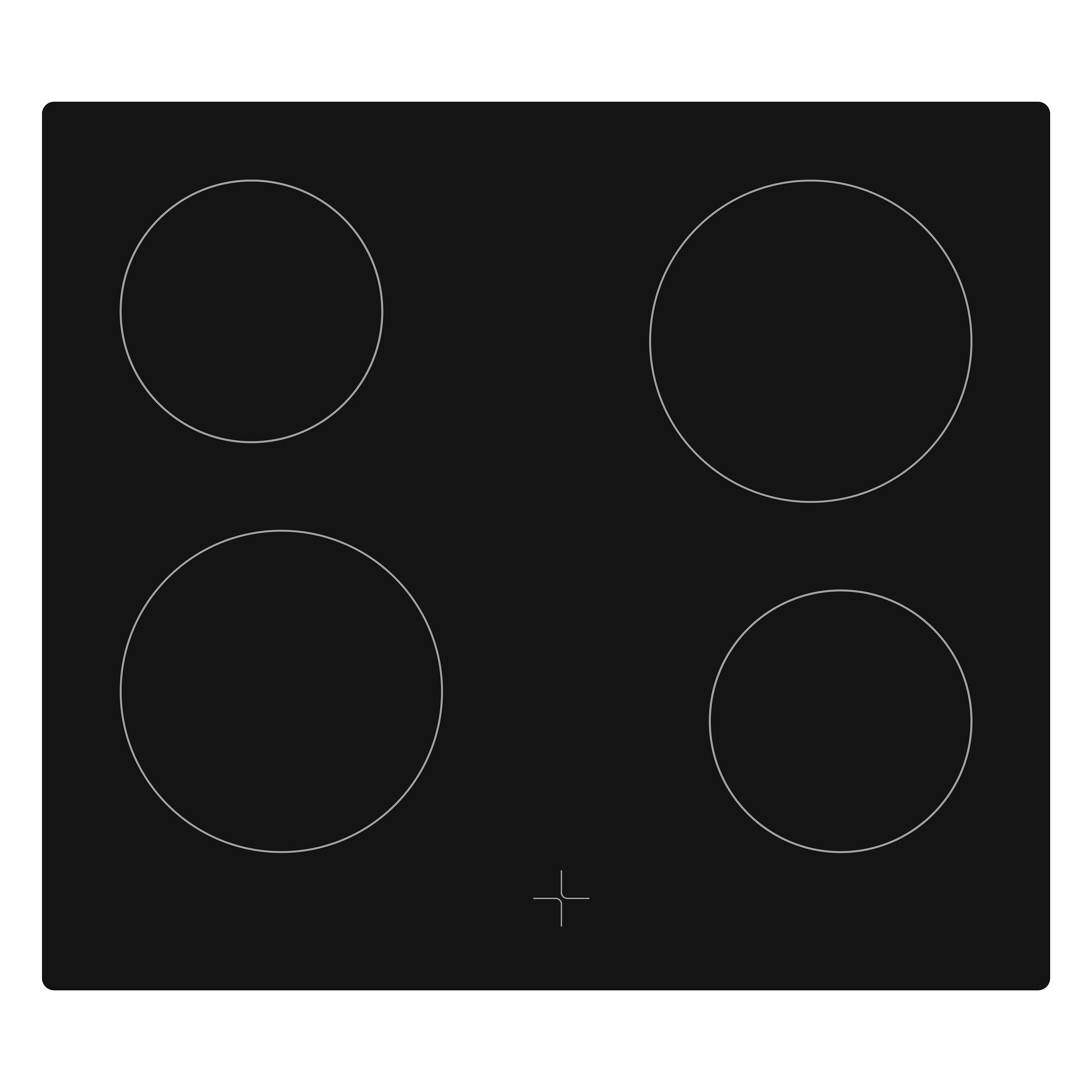 Telefunken Elektro-Herd-Set ECH65A-B, VapClean, Einbauherdset, 65 L, Backofen mit Grill & Umluft, Glaskeramik-Kochfeld