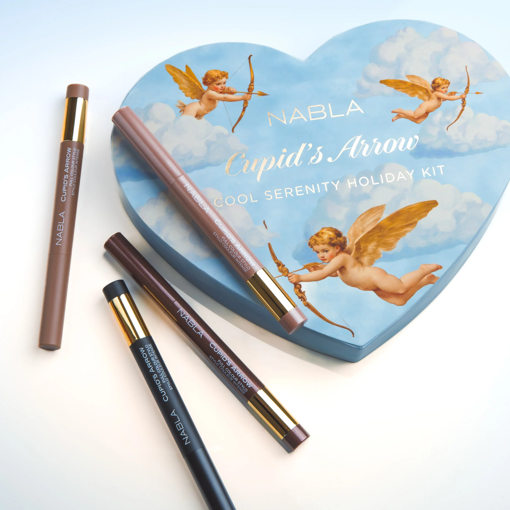Cupid's Arrow Eyes – Cool Serenity Holiday Kit – Sminkesett, øyenblyant, eyeliner, kremfarget øyenskygge