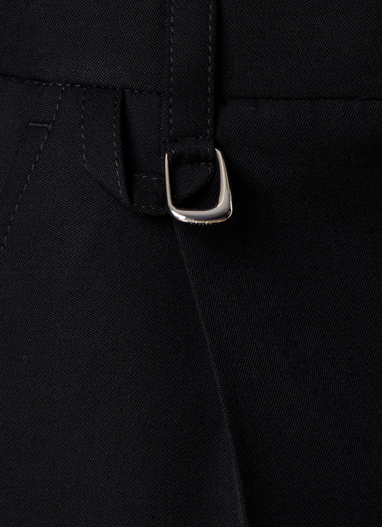 Pantaloni Jacquemus cu croi larg și crop, din amestec de in cu dungi în relief.