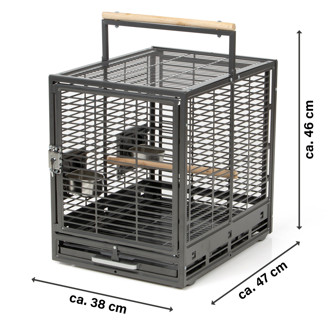 Montana Cages Käfige & Volieren Montana Cages Transportkäfig Evo dunkelgrau