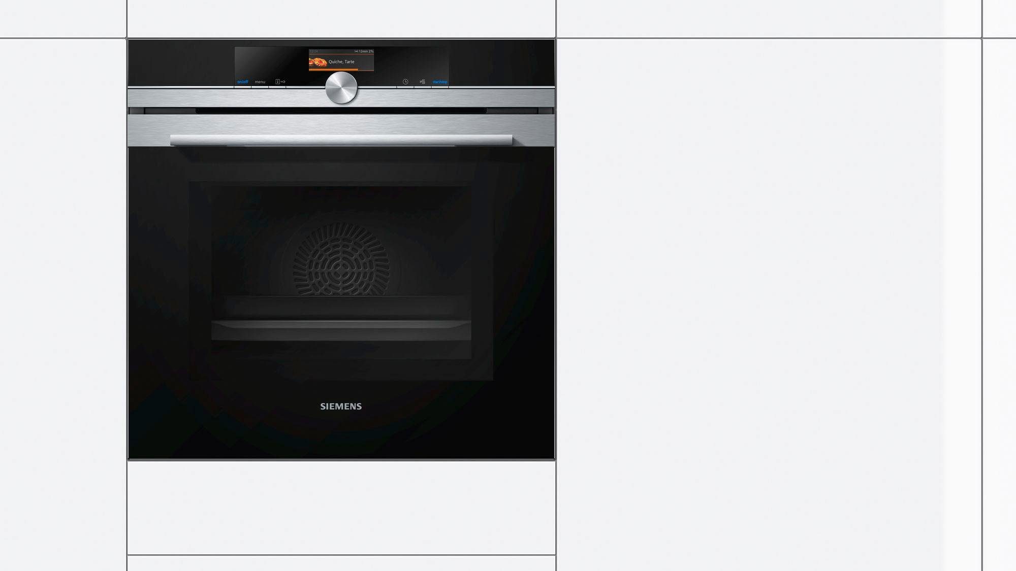 SIEMENS Pyrolyse Backofen iQ700 HM676G0S6, mit 1-fach-Teleskopauszug, Aqua-Reinigungsfunktion, mit 4D-Heißluft