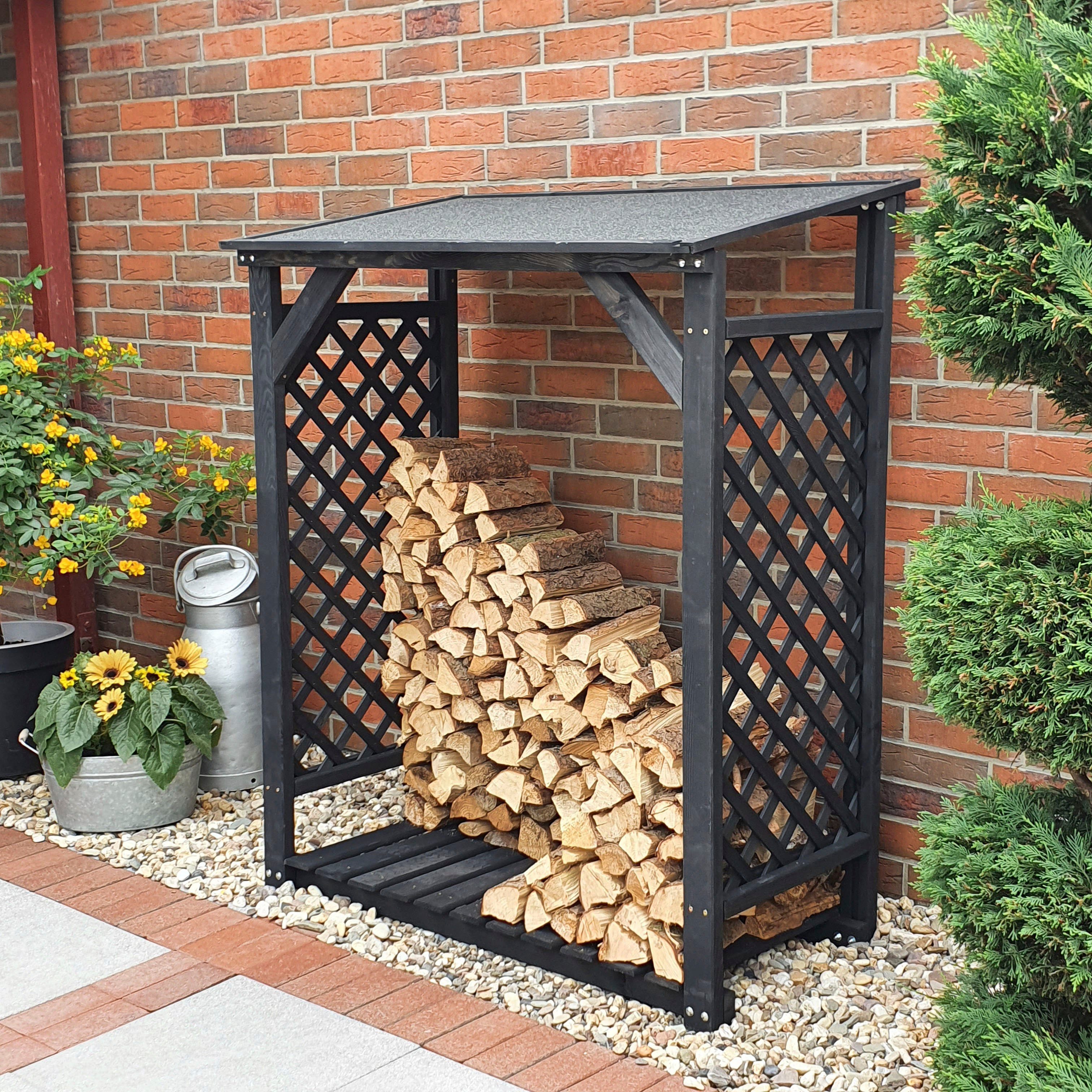 promadino Kaminholzregal Speyer, BxTxH:119,5x68x148 cm