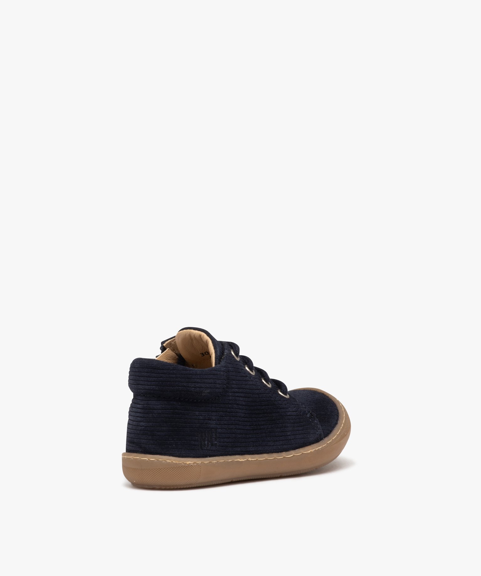 Chaussures premiers pas bébé Garçon en cuir velours uni -... marine | GEMO