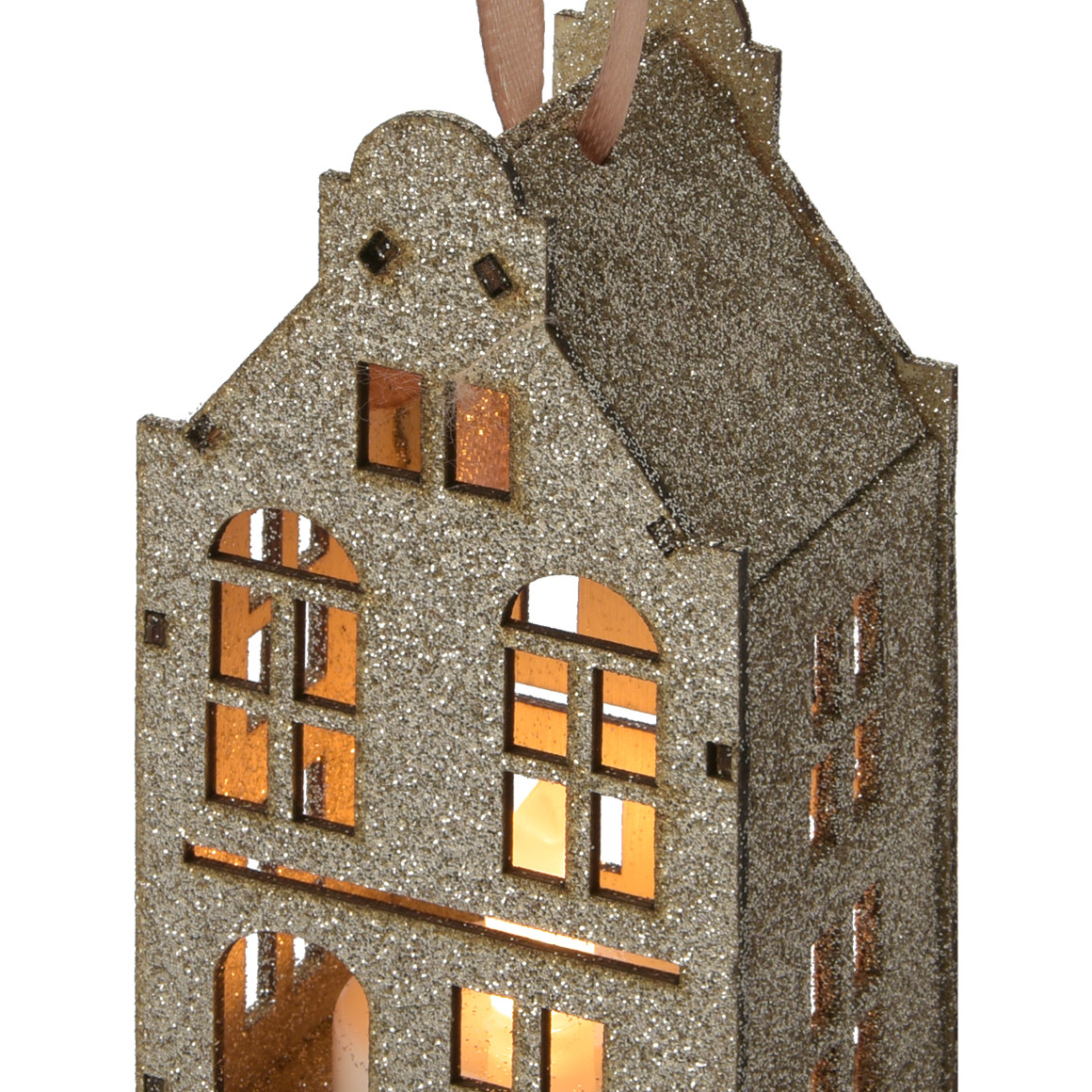 Dekohaus mit LED-Kerze