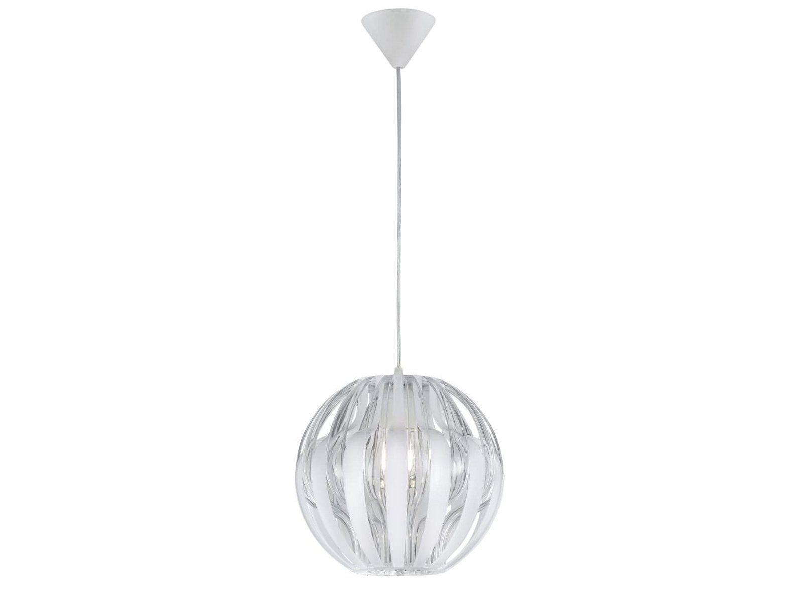meineWunschleuchte LED Pendelleuchte, Dimmfunktion, LED wechselbar, Warmweiß, klein-e Designer-lampen Lichtdesign hängend über-n Esstisch Weiß Ø30cm