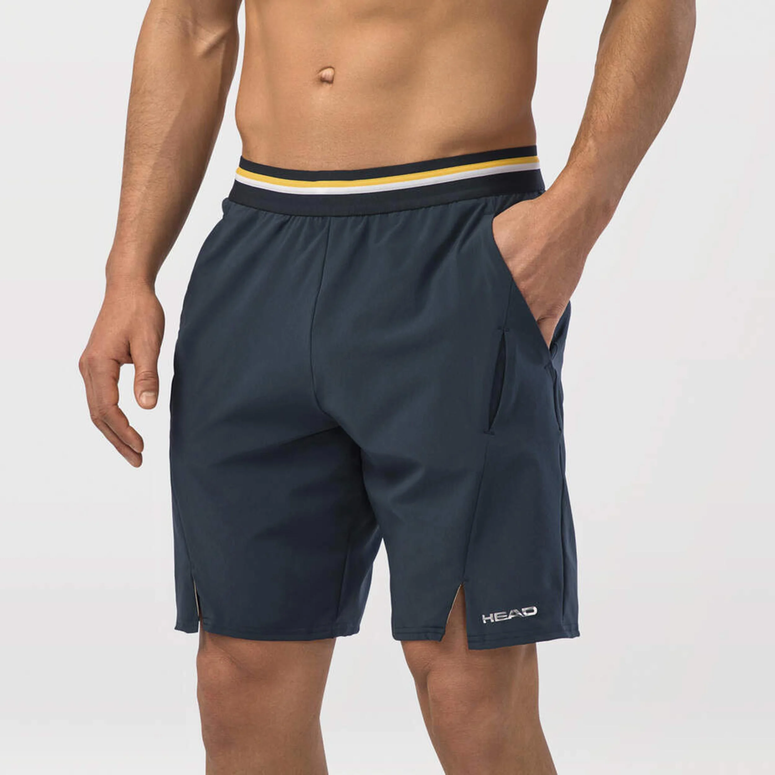 Performance Shorts Herren - Dunkelblau, Goldgelb