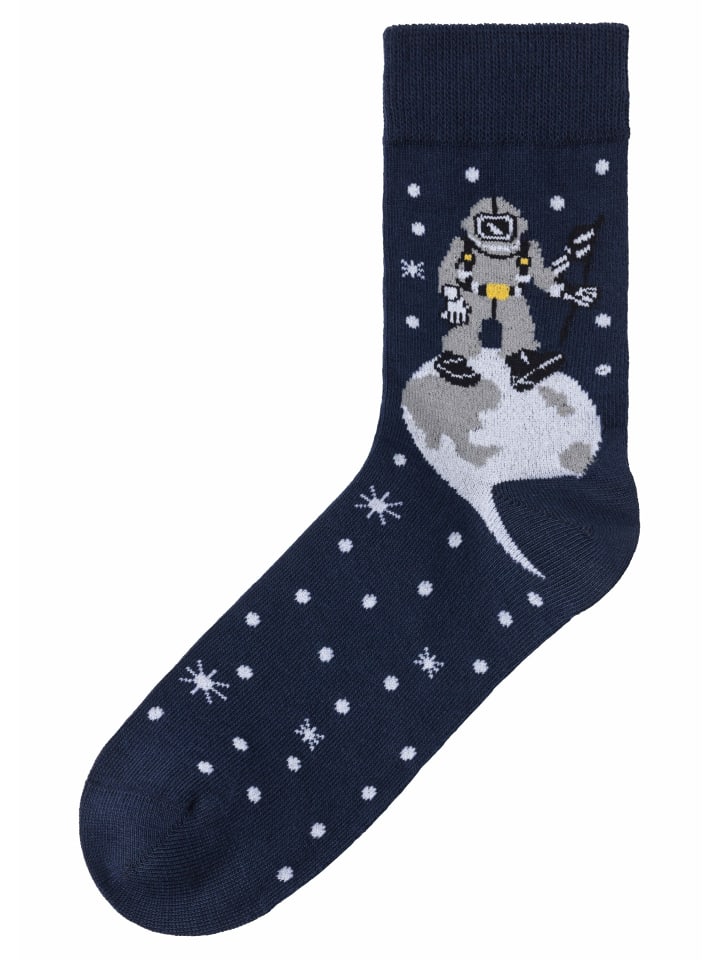 H.I.S Socken in 2x blau-gemustert, 2x schwarz-gemustert günstig kaufen
