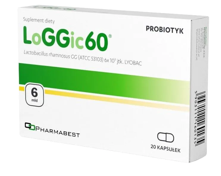 LoGGic60, дијететски суплемент који садржи живе бактеријске културе, капсуле