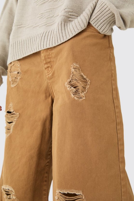 Tall zerrissene Twill Jogginghose