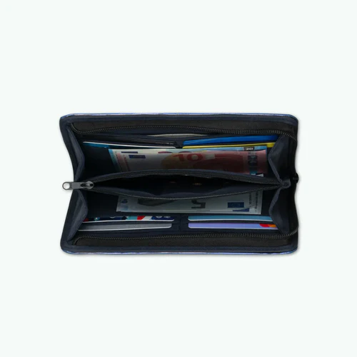 Large Larissa navy blue wallet