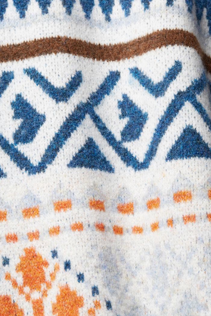 Cardigan mit V-Ausschnitt und Jacquard-Muster