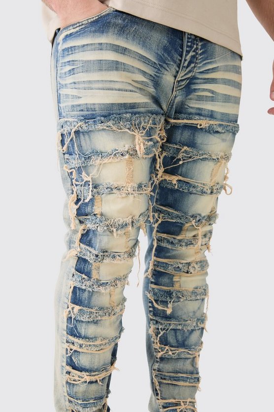 Plus Stretch Skinny Jeans mit Rissen
