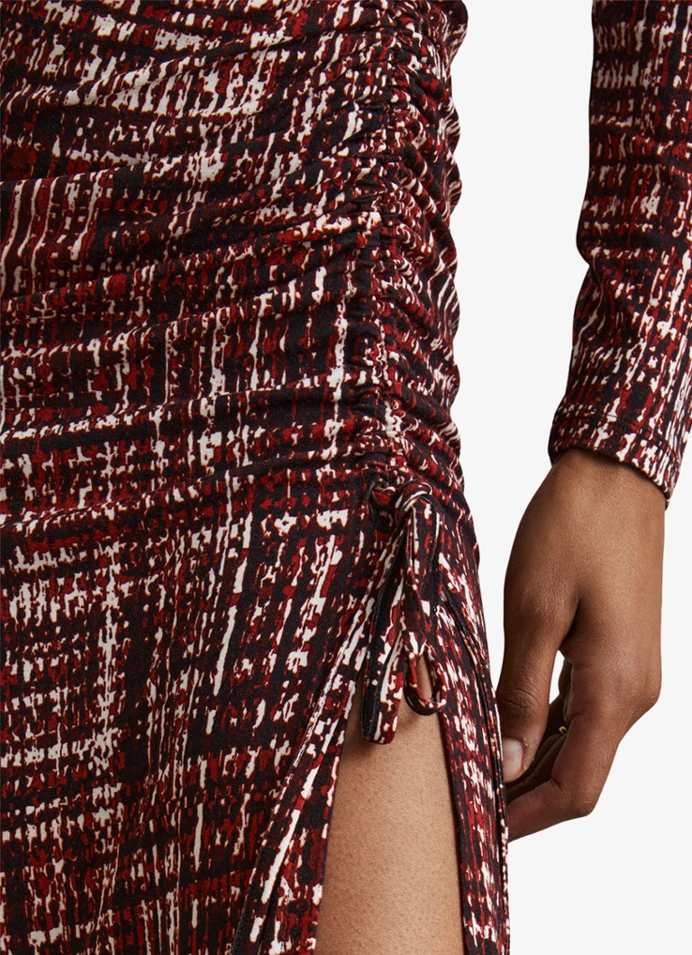 Vestido midi Reiss Riyo con cordones y abertura