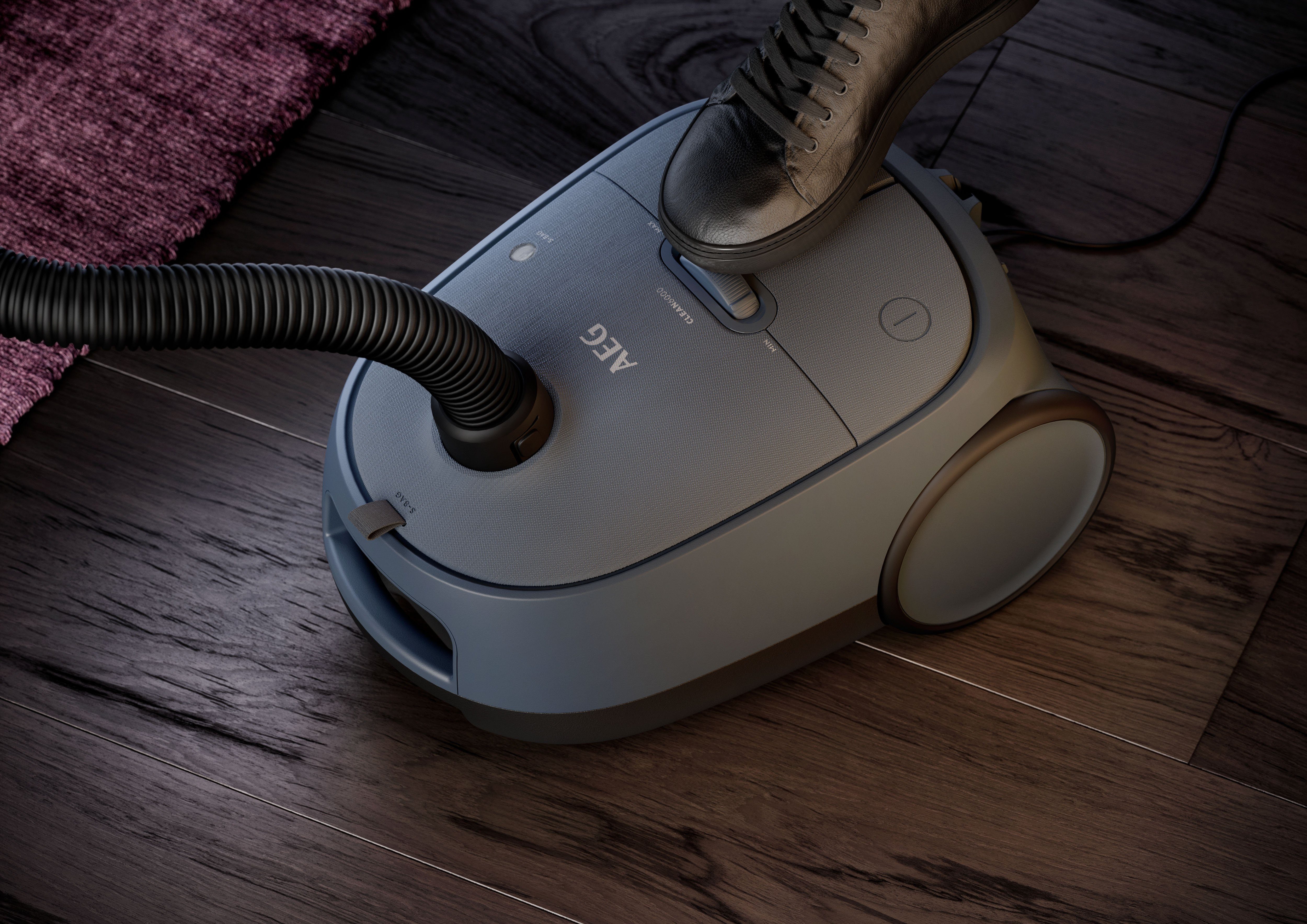 AEG Bodenstaubsauger CLEAN 6000 (AB61C2DB), 850 W, mit Beutel, hohe Saugleistung, inkl. Zusatzdüsen, 50 % Recyclingkunststoff