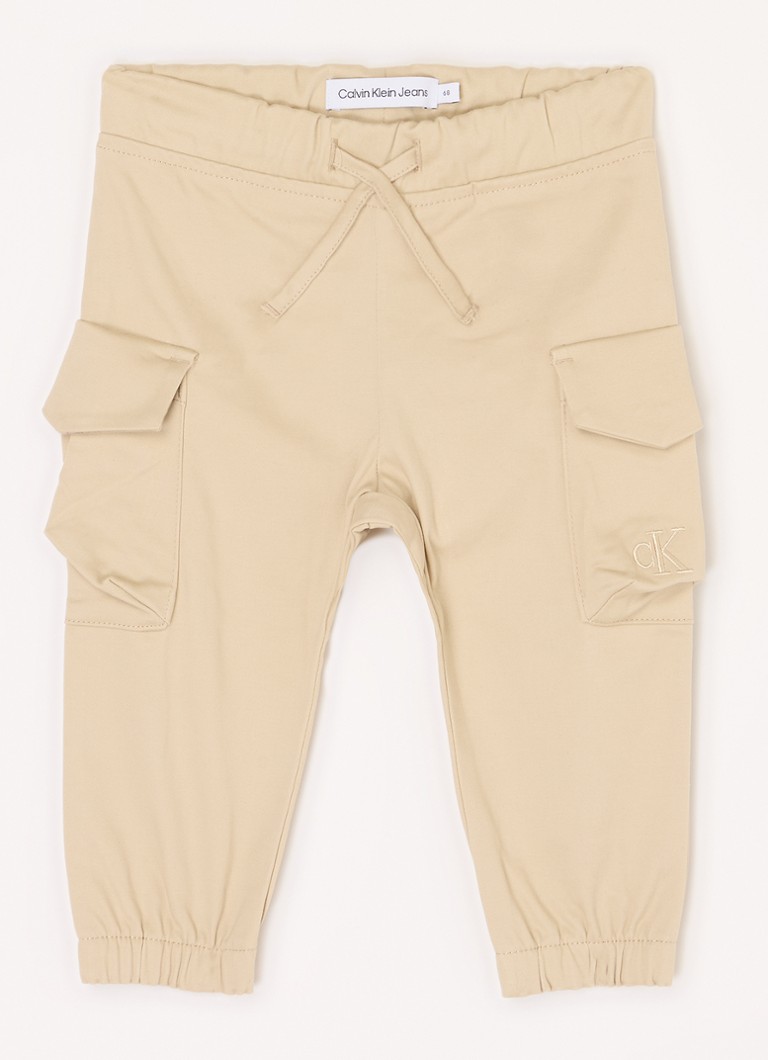 Pantaloni cargo Calvin Klein Utility Slim Fit cu logo brodat