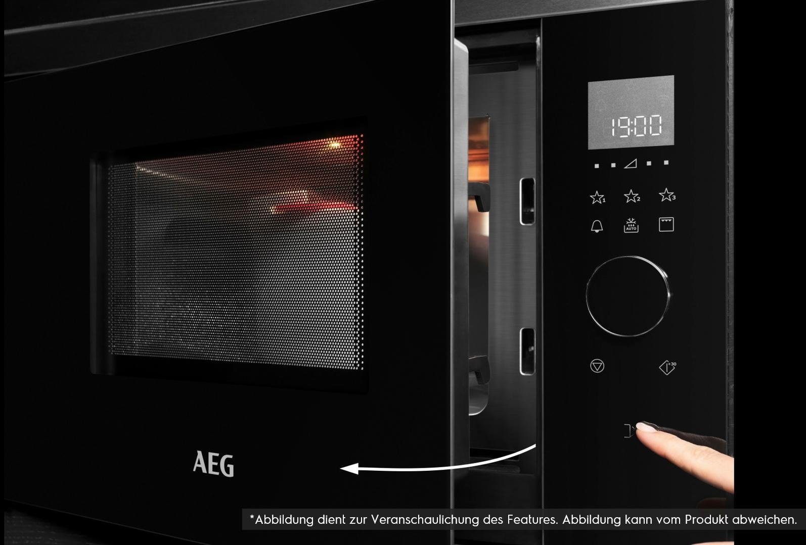 AEG Einbau-Mikrowelle MBB1756SEM, Mikrowelle, 17 l, Touch-Bedienung