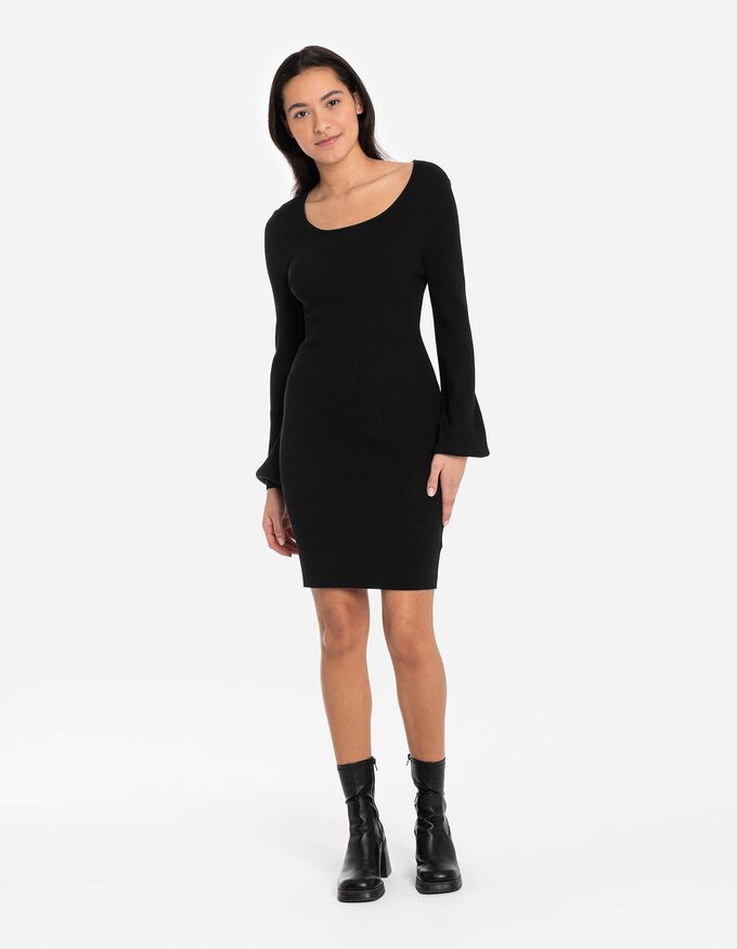 Strickkleid - Puffärmel