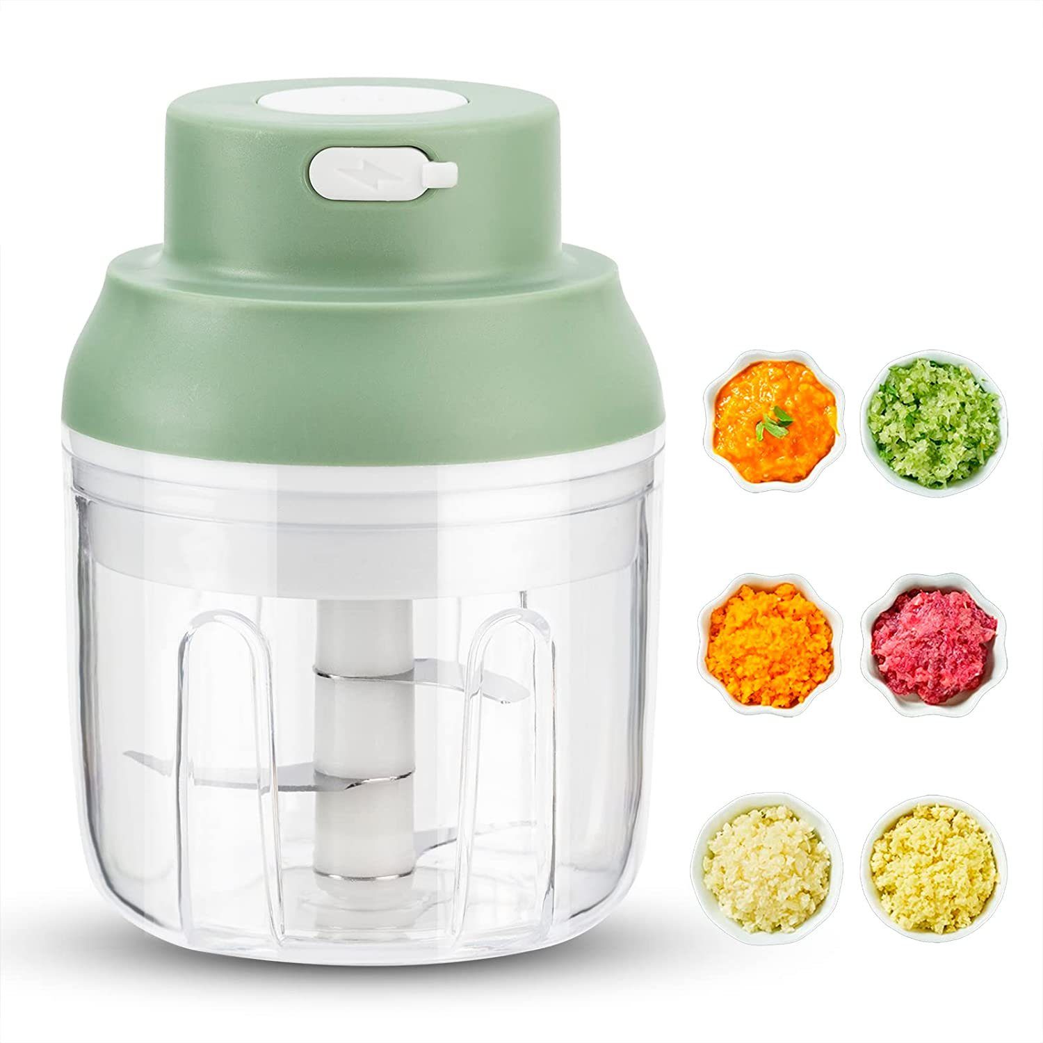 autolock Zwiebelhacker Zwiebelschneider Elektrisch Gemüseschneider 250ml