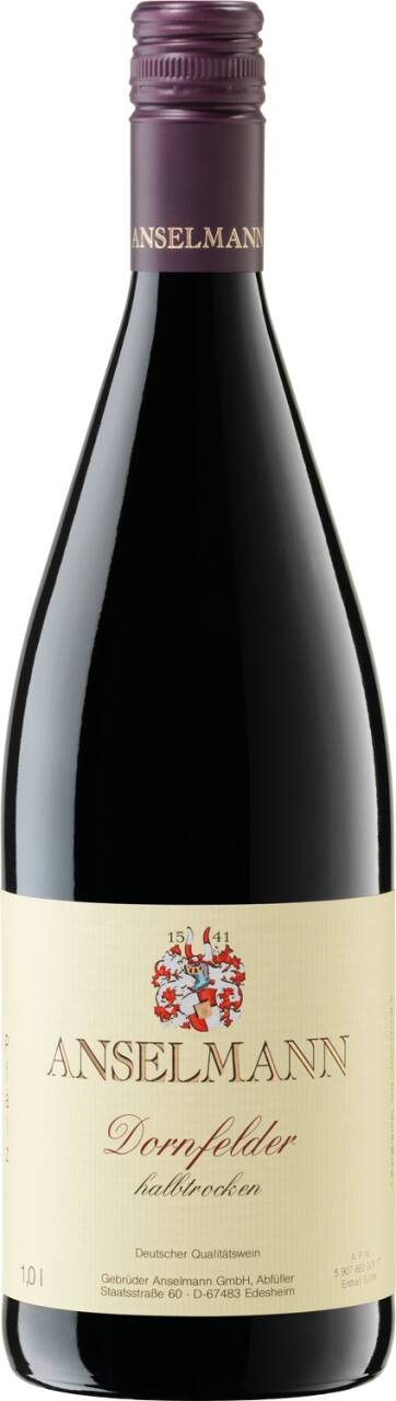 Weingut Anselmann Anselmann Dornfelder halbtrocken 1L 2022