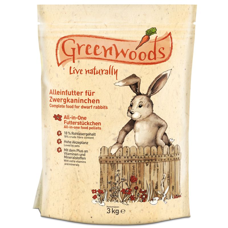 Greenwoods Zwergkaninchenfutter zu TOP-Preisen