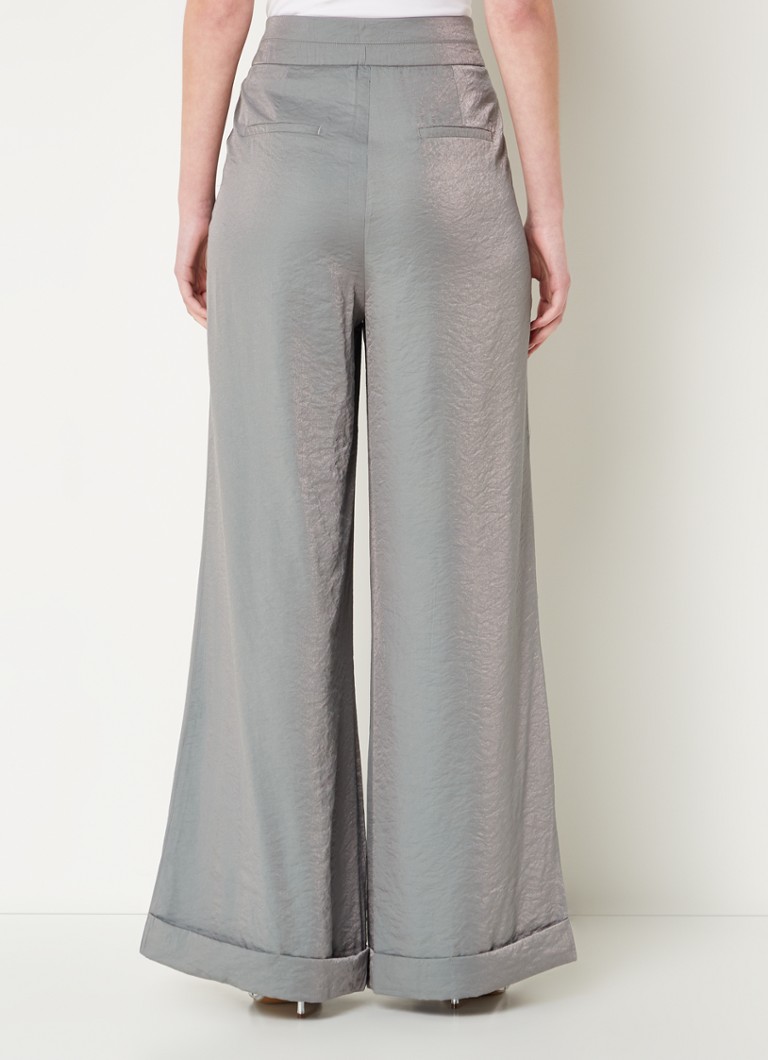 Pantaloni palazzo cu talie înaltă și croială largă, cu buzunare laterale, de la Aaiko Frederique.