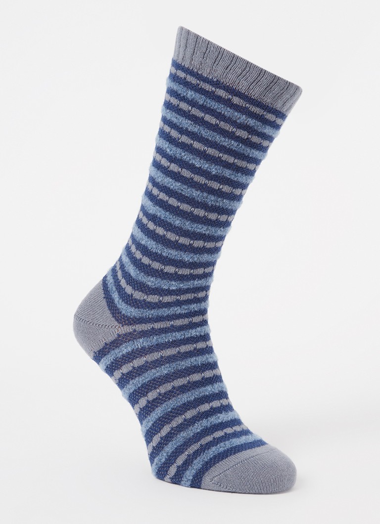 Chaussettes Falke Fluff Line en mélange de cachemire à rayures imprimées