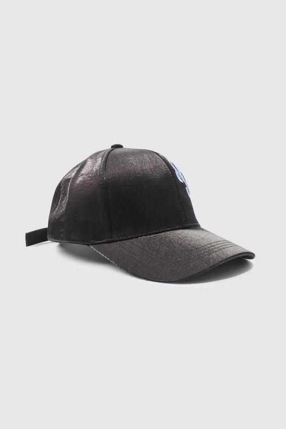 Bestickte Satin-Kappe