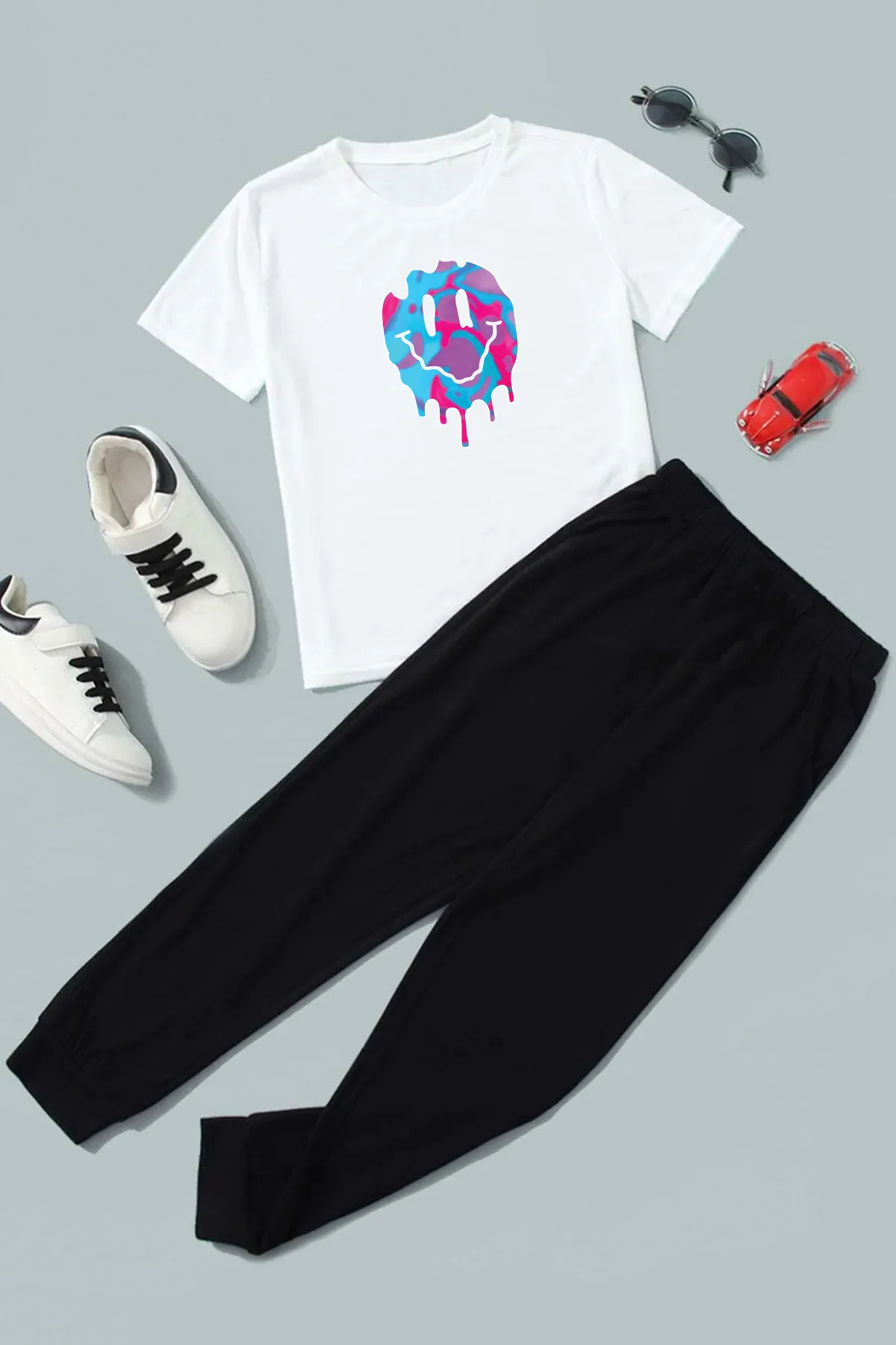 uyguntarz  Sport-Sweatsuit Set - Weiß - Regular Fit