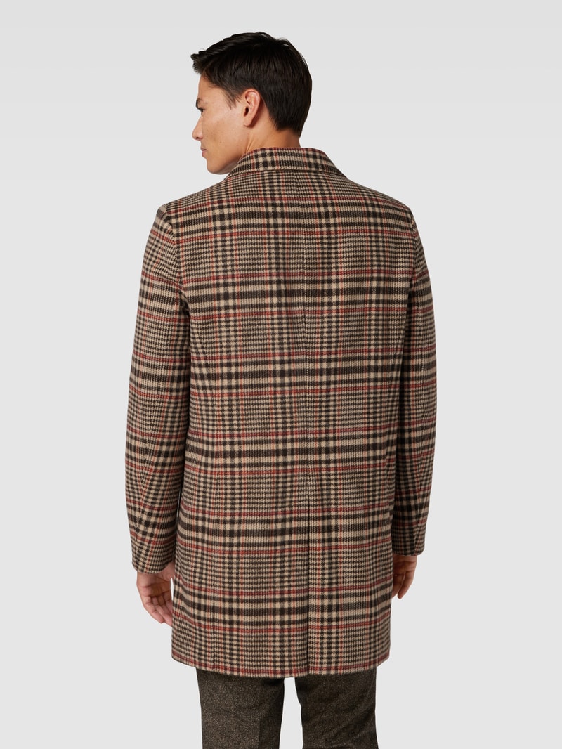 Kurzmantel mit Tartan-Karo Modell 'Scott' in taupe