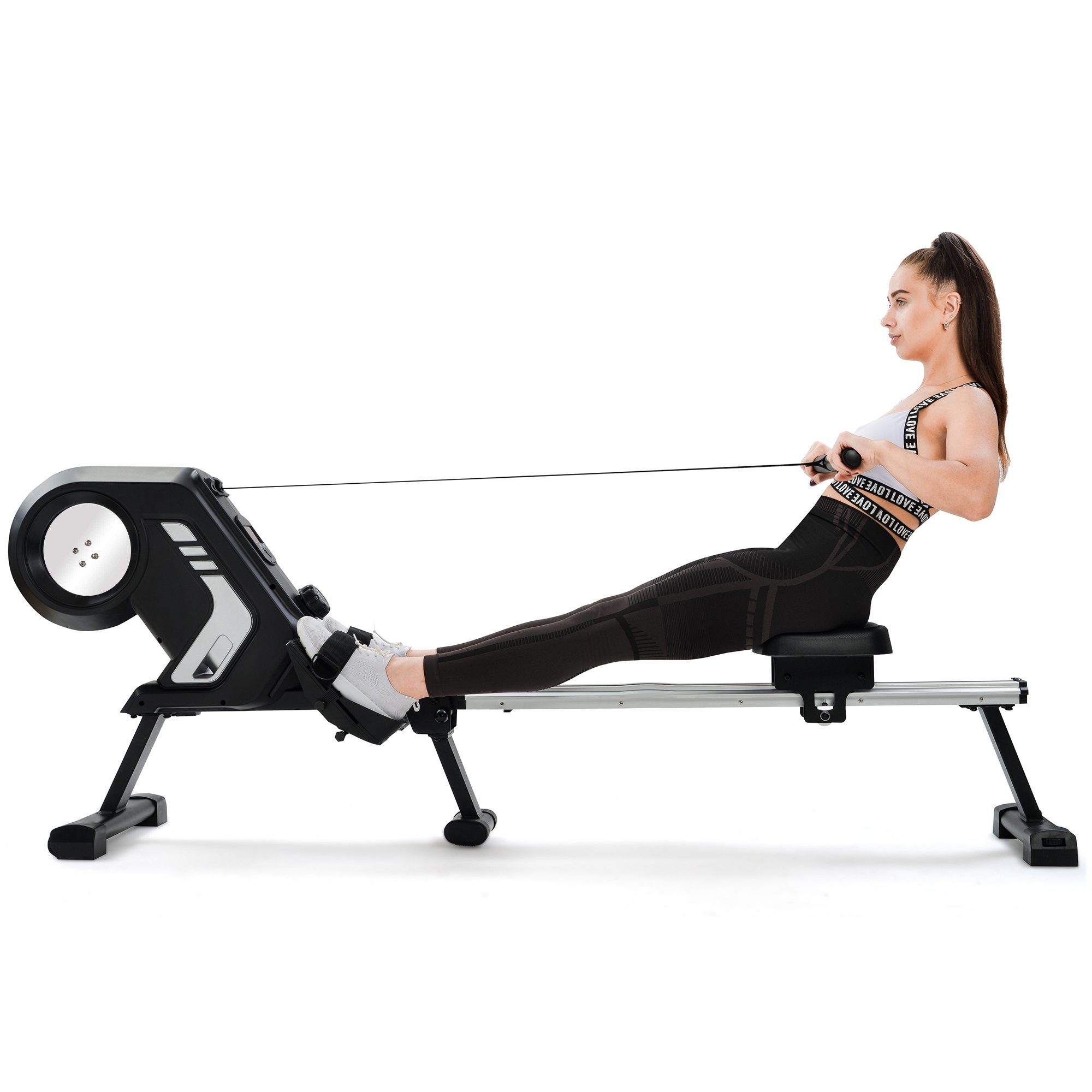 REDOM Rudergerät Wasser Rudermaschine 8 Widerstandsstufen klappbar zuhause (Ruderzugmaschine mit Transporträdern, mit LCD-Display), Heim-Fitnessstudio Rower Ruderer Bis 150KG