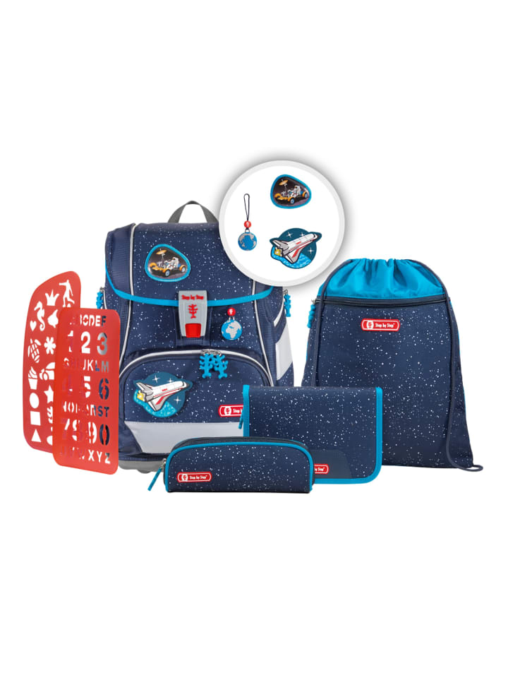 Step by Step 6tlg. Ranzen-Set 2IN1 PLUS in Sky Rocket Rico günstig kaufen onesize