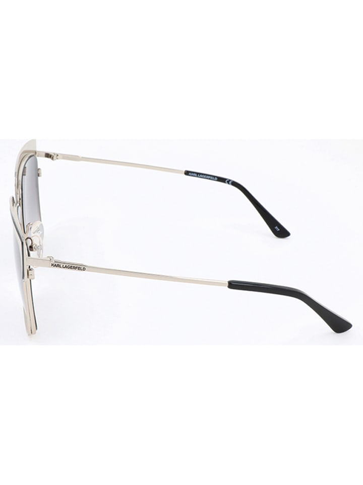 Karl Lagerfeld Damen-Sonnenbrille in Silber/ Schwarz günstig kaufen 57