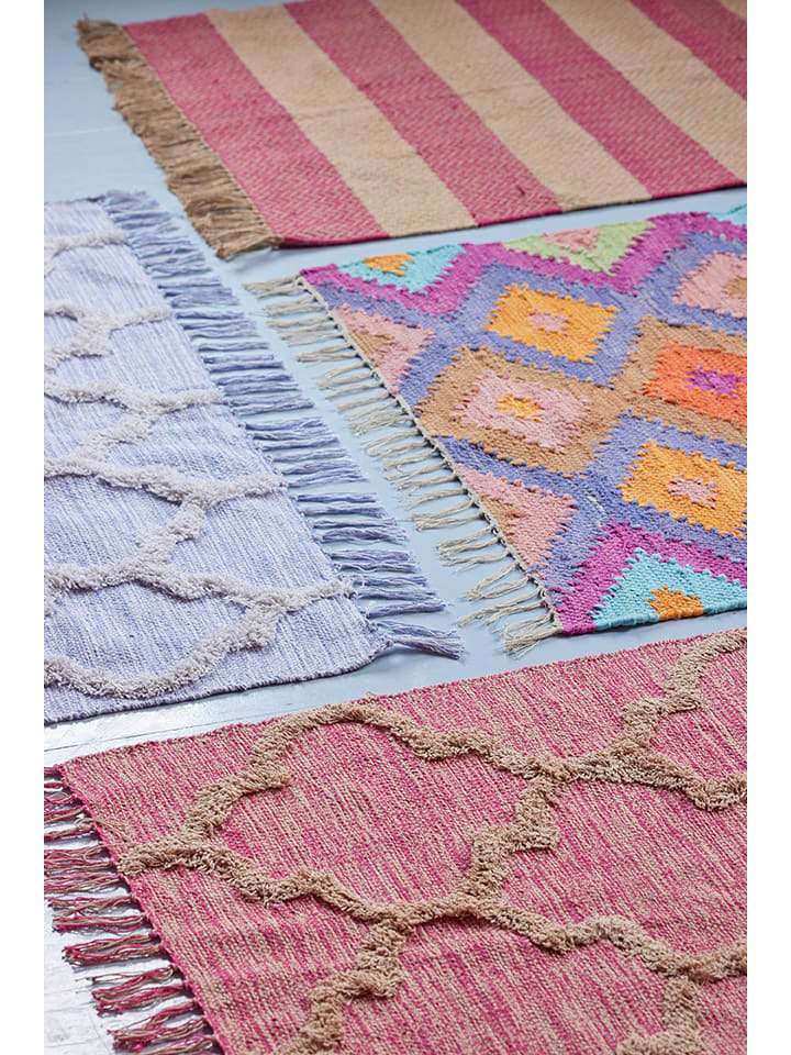 Rice Teppich in Creme/ Lila - (L)150 x (B)90 cm günstig kaufen onesize